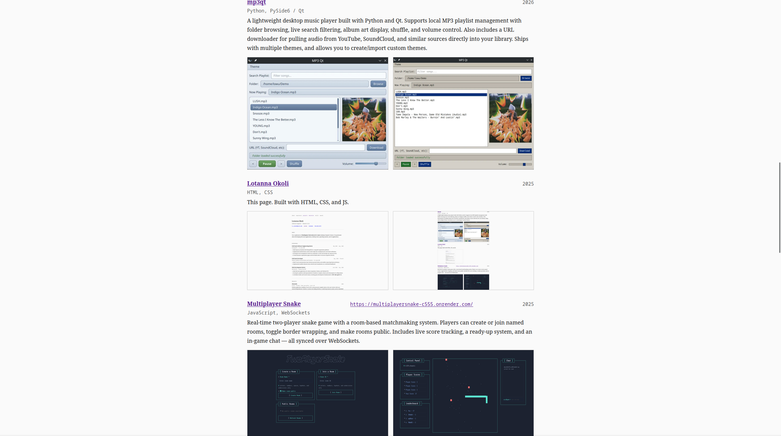 This portfolio, shown recursively